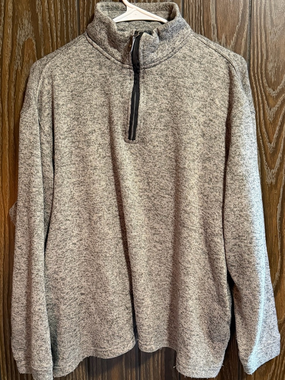 Haggar Men's Heather Gray Quarter-Zip Sweater